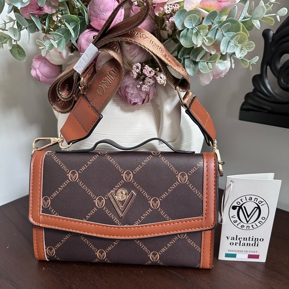 Valentino Orlandi Brown monogram Crossbody NWT - Picture 1 of 6